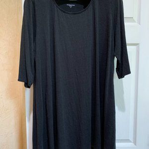 Eileen Fisher, size 3X, Black top, linen knit